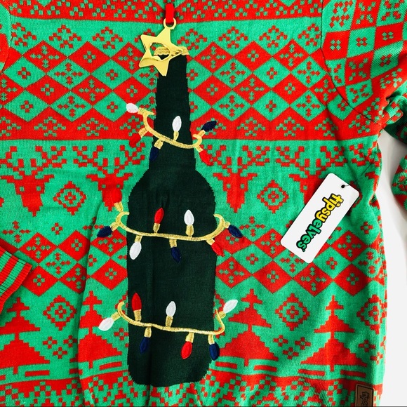 NWT Men's Beer Bottle Opener Ugly Christmas Sweater Size Large - Picture 3 of 9